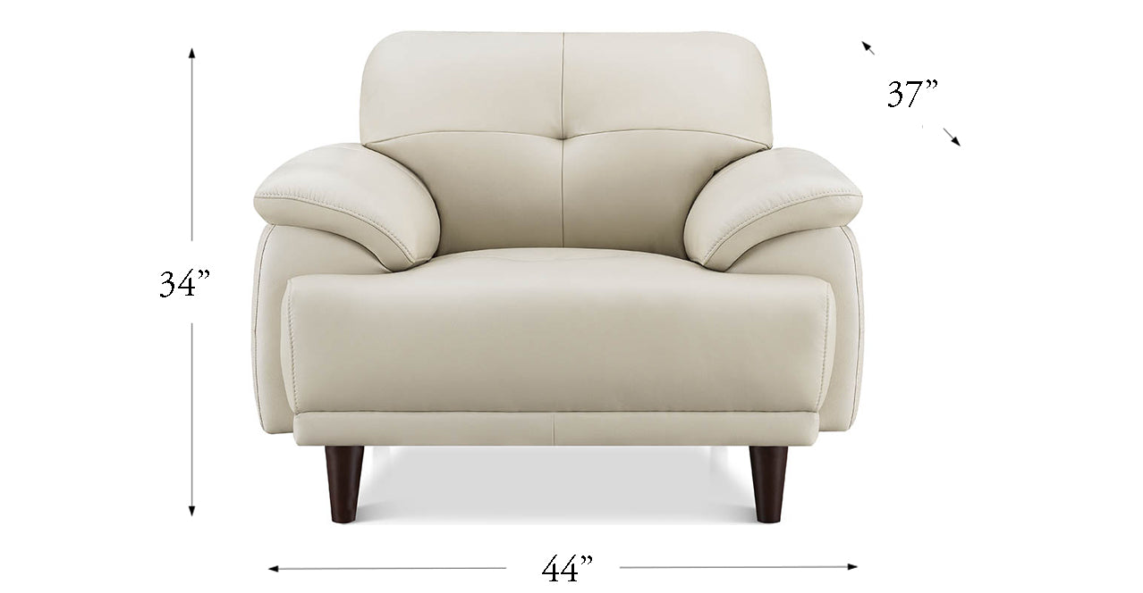 Echo Leather Sofa Collection, Vanilla White